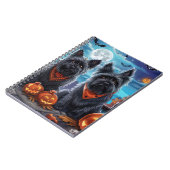 Skye Terrier Halloween Spooky Notitieboek (Linkerzijde)