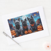 Skye Terrier Halloween Spooky Rechthoekige Sticker (Envelop)