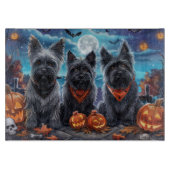 Skye Terrier Halloween Spooky Snijplank (Voorkant)