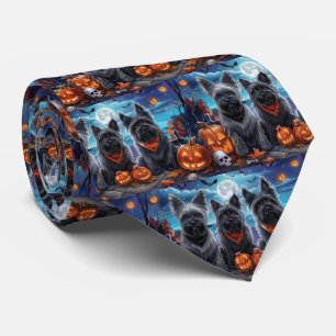 Skye Terrier Halloween Spooky Stropdas