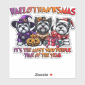 Skye Terrier Halloween Thanksgiving Christmas Clas Sticker (Vel)