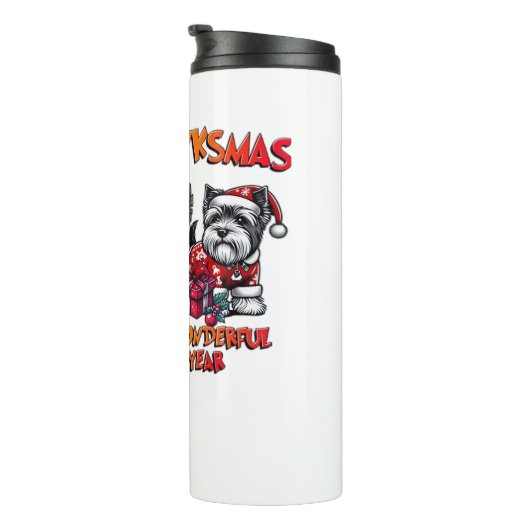 Skye Terrier Halloween Thanksgiving Christmas Clas Thermosbeker (Geroteerd rechts)