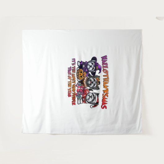 Skye Terrier Halloween Thanksgiving Christmas Clas Wandkleed (Voorkant (horizontaal))