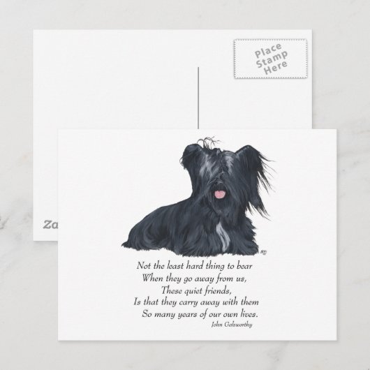 Skye Terrier Herinnering Briefkaart (Voorkant / Achterkant)