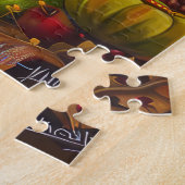 Skye Terrier Hond Herfst Oogst Thanksgiving Legpuzzel (Zijkant)