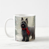 Skye Terrier Hond in Sneeuw Kerstmis Koffiemok (Links)