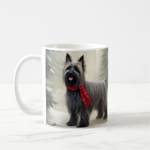 Skye Terrier Hond in Sneeuw Kerstmis Koffiemok