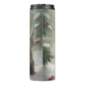 Skye Terrier Hond in Sneeuw Kerstmis Thermosbeker (Achterkant)