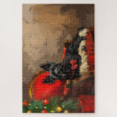 Skye Terrier Hond Kerst Feestelijk Legpuzzel (Verticaal)