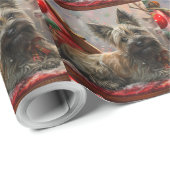 Skye Terrier Hond Kerst Festiviteit Cadeaupapier (Rol Hoek)