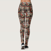Skye Terrier Hond Kerst Festiviteit Leggings (Achterkant)