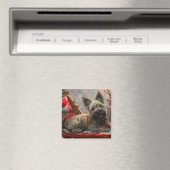 Skye Terrier Hond Kerst Festiviteit Magneet (Insitu (Vaatwasser))
