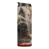 Skye Terrier Hond Kerst Festiviteit Thermosbeker (Geroteerd rechts)