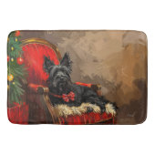 Skye Terrier Hond Kerstfeest Badmat (Voorkant)