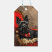 Skye Terrier Hond Kerstfeest Cadeaulabel (Voorkant)