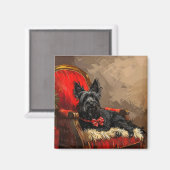 Skye Terrier Hond Kerstfeest Magneet (Voorkant / Achterkant)