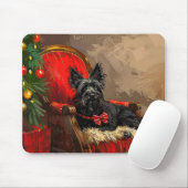 Skye Terrier Hond Kerstfeest Muismat (Met muis)
