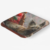 Skye Terrier Hond Kerstfeest Papieren Bordje (Gebogen)