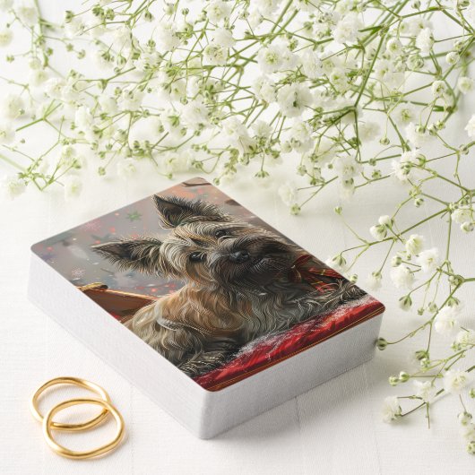 Skye Terrier Hond Kerstfeest Pokerkaarten (Insitu (Huwelijk))