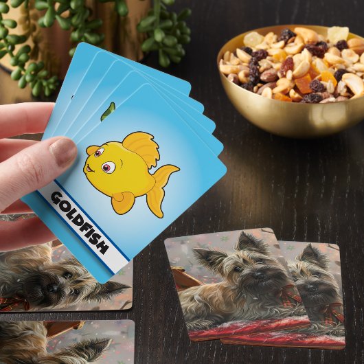 Skye Terrier Hond Kerstfeest Pokerkaarten (Insitu)