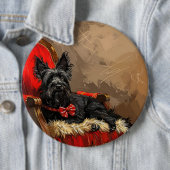 Skye Terrier Hond Kerstfeest Ronde Button 6,0 Cm (In situ)