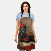 Skye Terrier Hond Kerstfeest Schort (Gedragen)