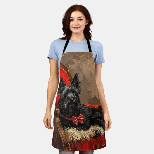 Skye Terrier Hond Kerstfeest Schort (Gedragen)