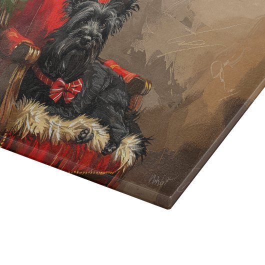 Skye Terrier Hond Kerstfeest Snijplank (Hoek)