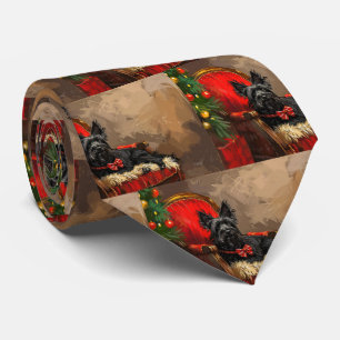 Skye Terrier Hond Kerstfeest Stropdas