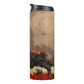 Skye Terrier Hond Kerstfeest Thermosbeker (Geroteerd rechts)