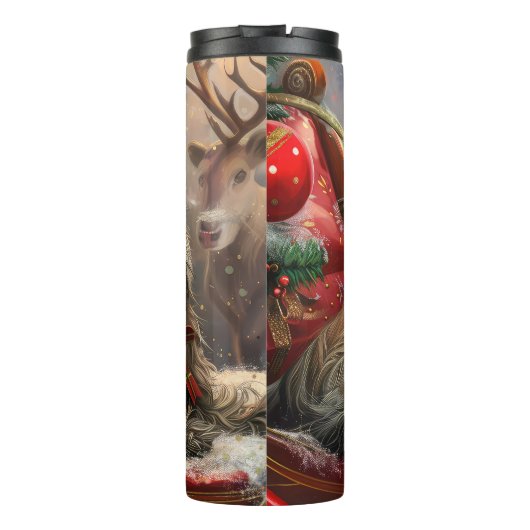Skye Terrier Hond Kerstfeest Thermosbeker (Achterkant)