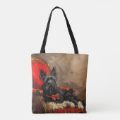 Skye Terrier Hond Kerstfeest Tote Bag (Achterkant)