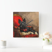 Skye Terrier Hond Kerstfeest Vierkante Klok (Huis)