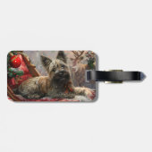 Skye Terrier hond Kerstmis Festief Bagagelabel (Achterkant horizontaal)