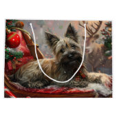 Skye Terrier hond Kerstmis Festief Groot Cadeauzakje (Achterkant)
