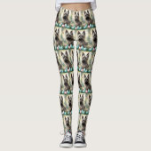 Skye Terrier Hond met Paaseieren Vakantie Leggings (Voorkant)