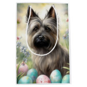 Skye Terrier Hond met Paaseieren Vakantie Medium Cadeauzakje (Voorkant)