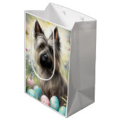 Skye Terrier Hond met Paaseieren Vakantie Medium Cadeauzakje (Achterkant Gekanteld)