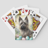 Skye Terrier Hond met Paaseieren Vakantie Pokerkaarten (Achterkant)