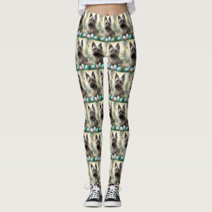 Skye Terrier-hond met Pasen-eieren Vakantie  Leggings