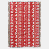 Skye Terrier Hond Silhouetten Kerst Patroon Deken (Voorkant Verticaal)