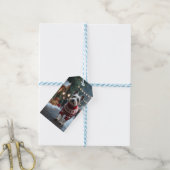 Skye Terrier Honden Kerst Sneeuw Vakantie  Cadeaulabel (Met Touw)
