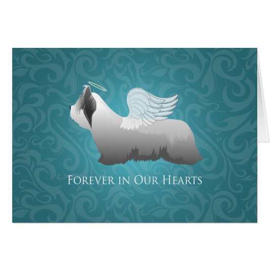 Skye Terrier Hondenras Angel Sympathcard (Voorkant Horizontaal)