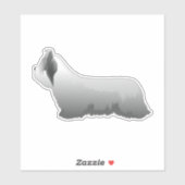 Skye Terrier Hondenras Side Uitzicht Silhouet Sticker (Vel)