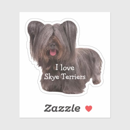 Skye Terrier Hondenras uitsparing Sticker (Vel)