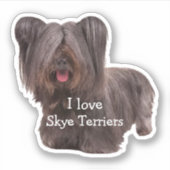 Skye Terrier Hondenras uitsparing Sticker (Voorkant)