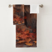 Skye Terrier in Herfst laat Herfst inspireren Bad Handdoek (Insitu)