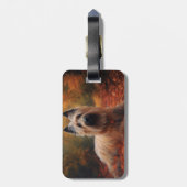 Skye Terrier in Herfst laat Herfst inspireren Bagagelabel (Achterkant verticaal)