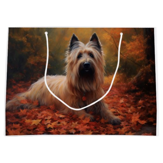 Skye Terrier in Herfst laat Herfst inspireren Groot Cadeauzakje (Voorkant)