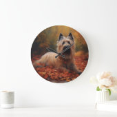 Skye Terrier in Herfst laat Herfst inspireren Grote Klok (Huis)